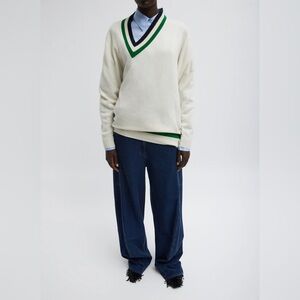 NWOT*Tibi Indigo Barre Denim Knit Sid Jean - Size 27